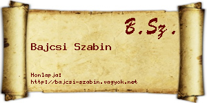 Bajcsi Szabin névjegykártya